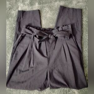 Ann Taylor Loft Navy Blue Belted Dress Pants Women's Size Small